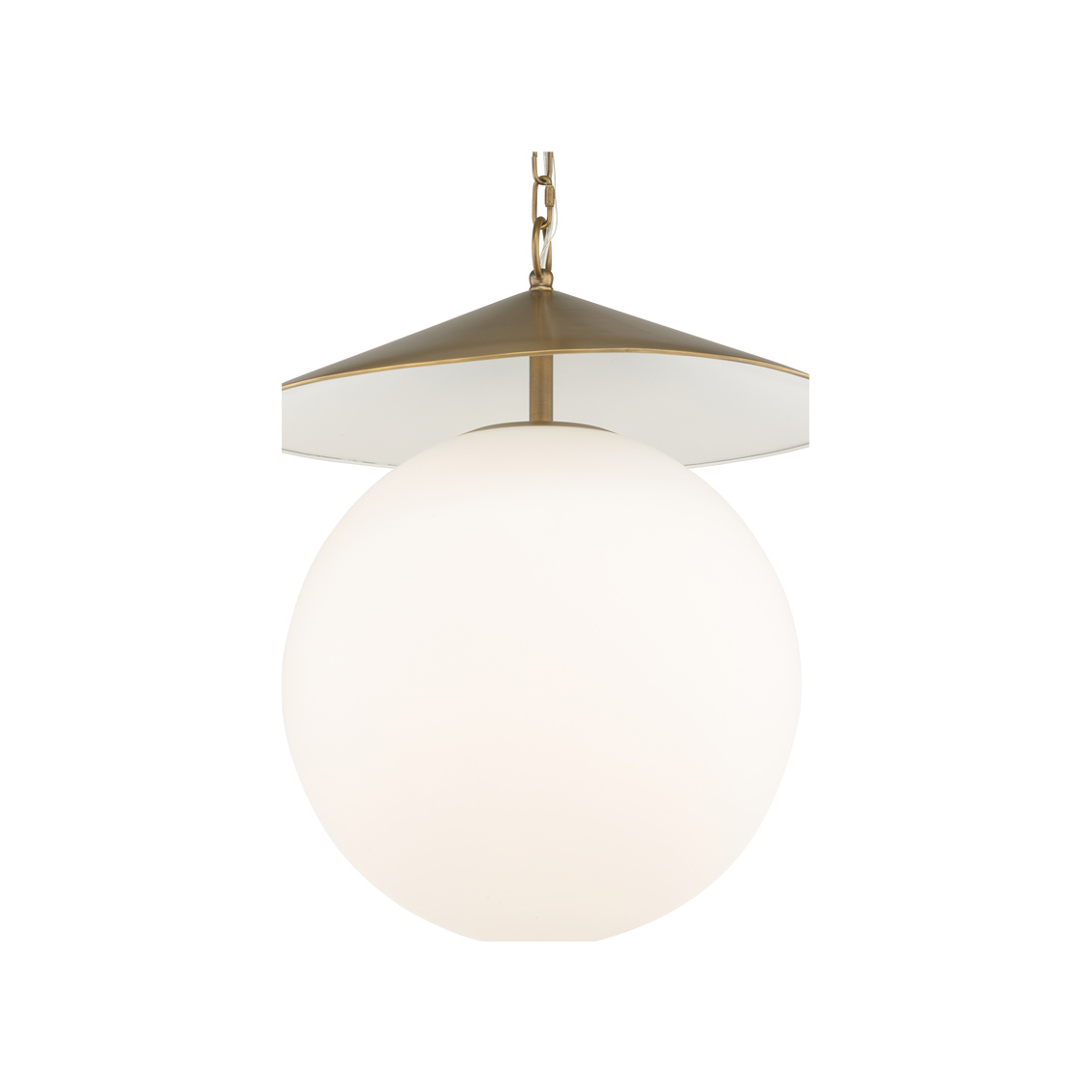 Wildwood Kyoto Pendant - Antique Brass/Milk White