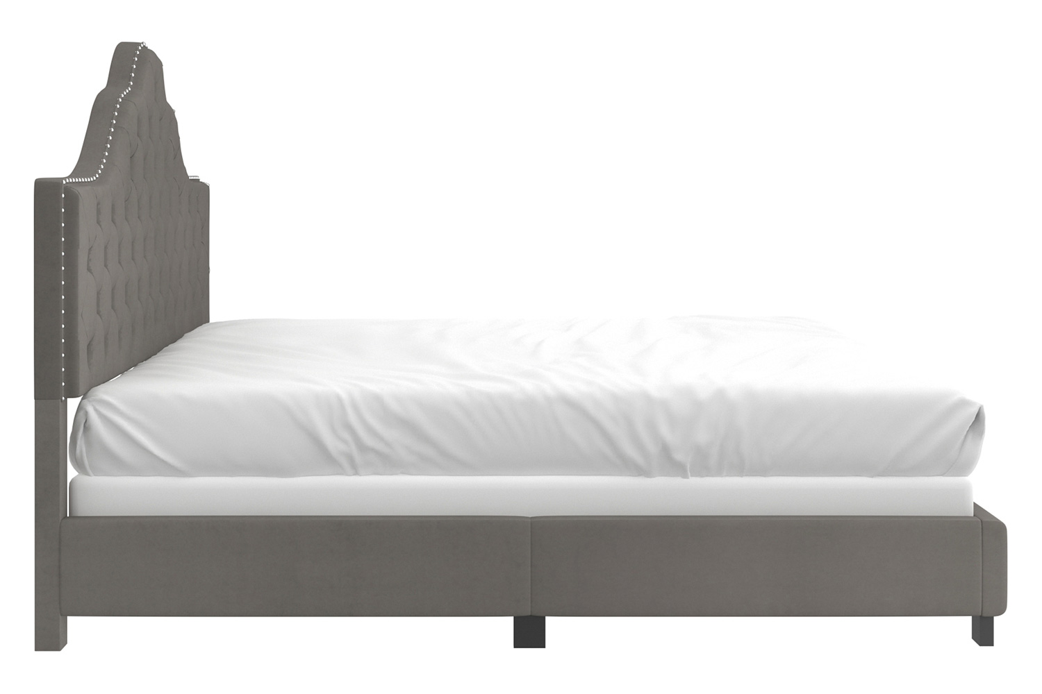 Worldwide Greta 78" King Bed - Gray