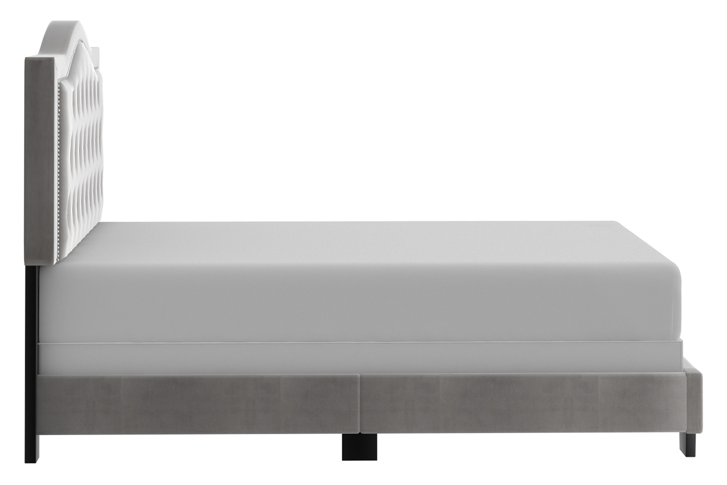 Worldwide™ Pixie 54" Double Bed - Light Gray