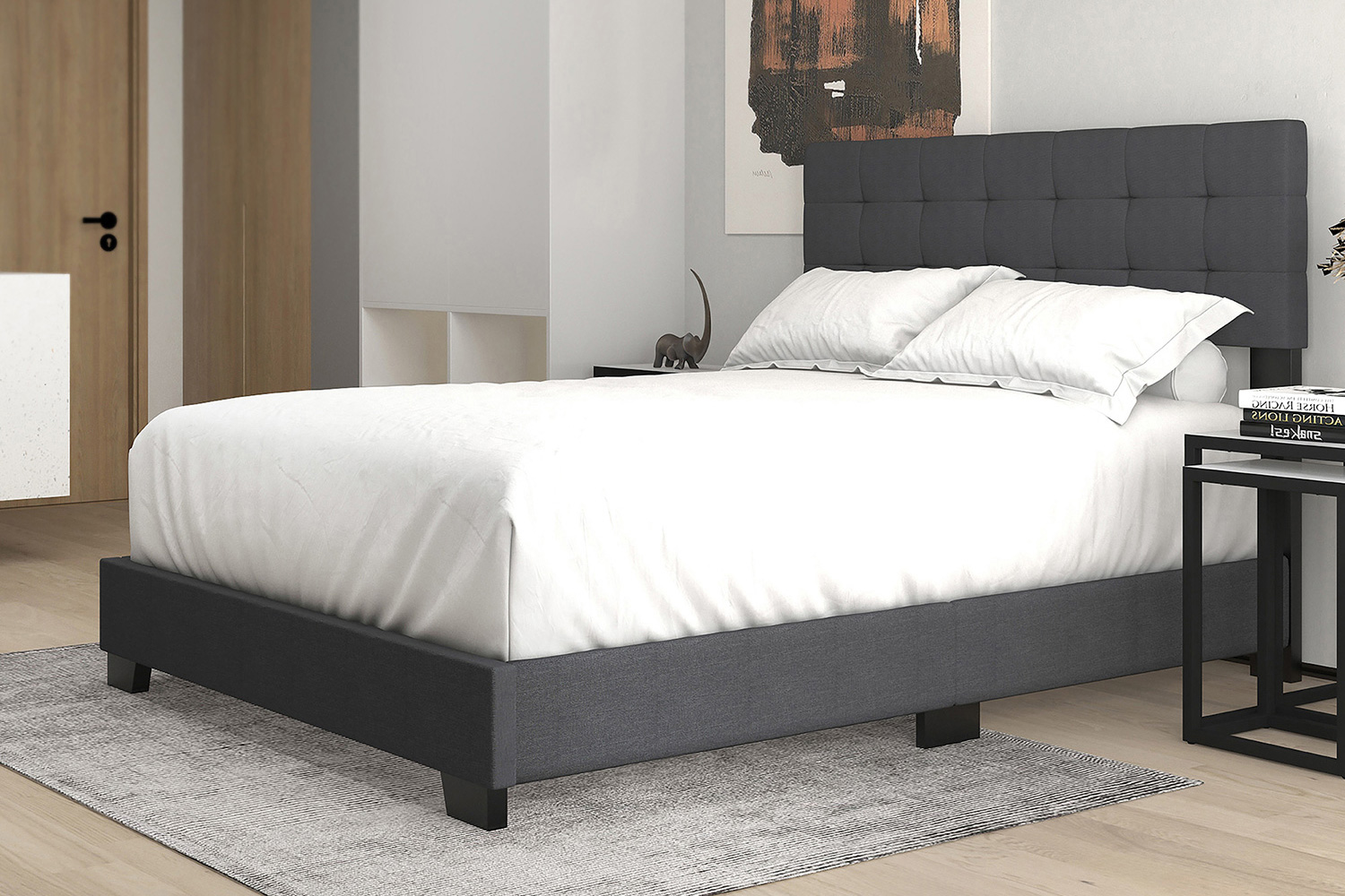 Worldwide Exton 60" Queen Bed - Charcoal