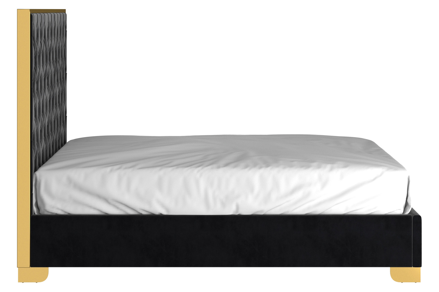 Worldwide Lucille 60" Queen Bed - Black/Gold