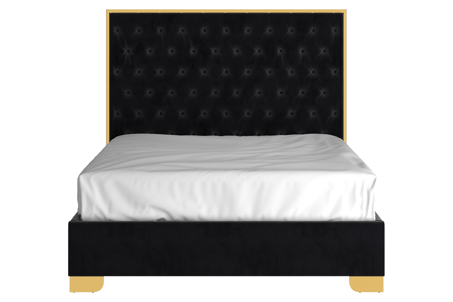 Worldwide Lucille 60" Queen Bed - Black/Gold