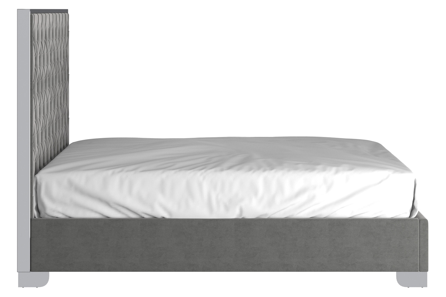 Worldwide Lucille 60" Queen Bed - Gray/Silver