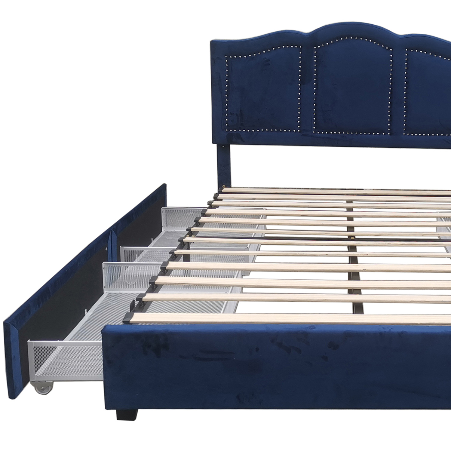 Worldwide Diana 60" Queen Bed with Storage - Blue