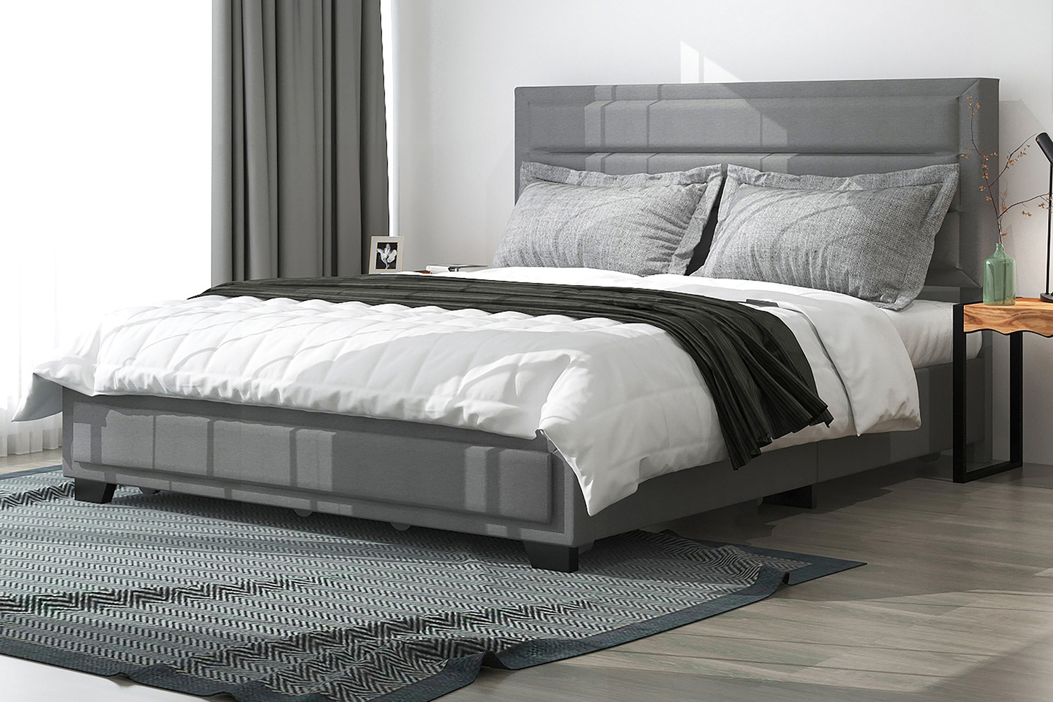 Worldwide - Russell 54" Double Platform Bed with Storage