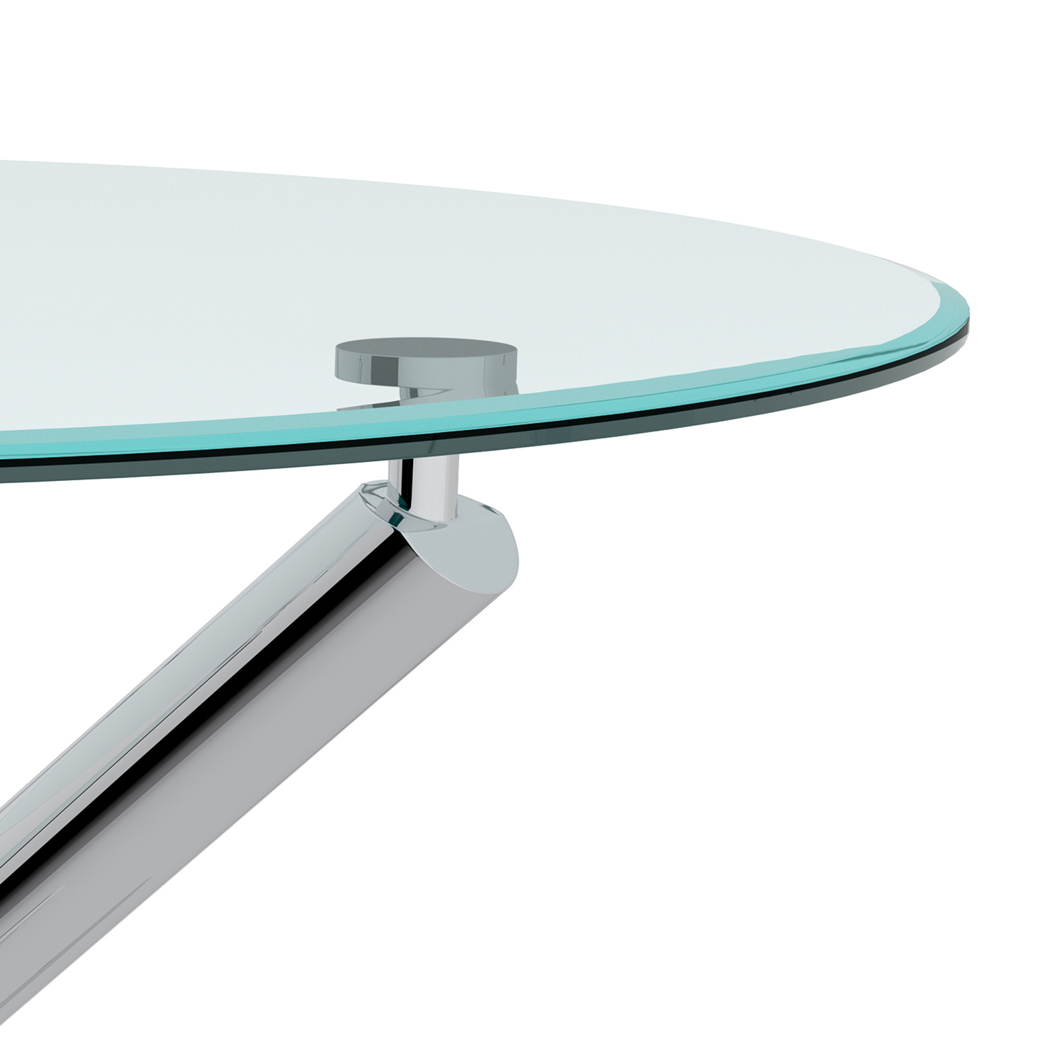 Worldwide - Solara II Round Dining Table in Chrome