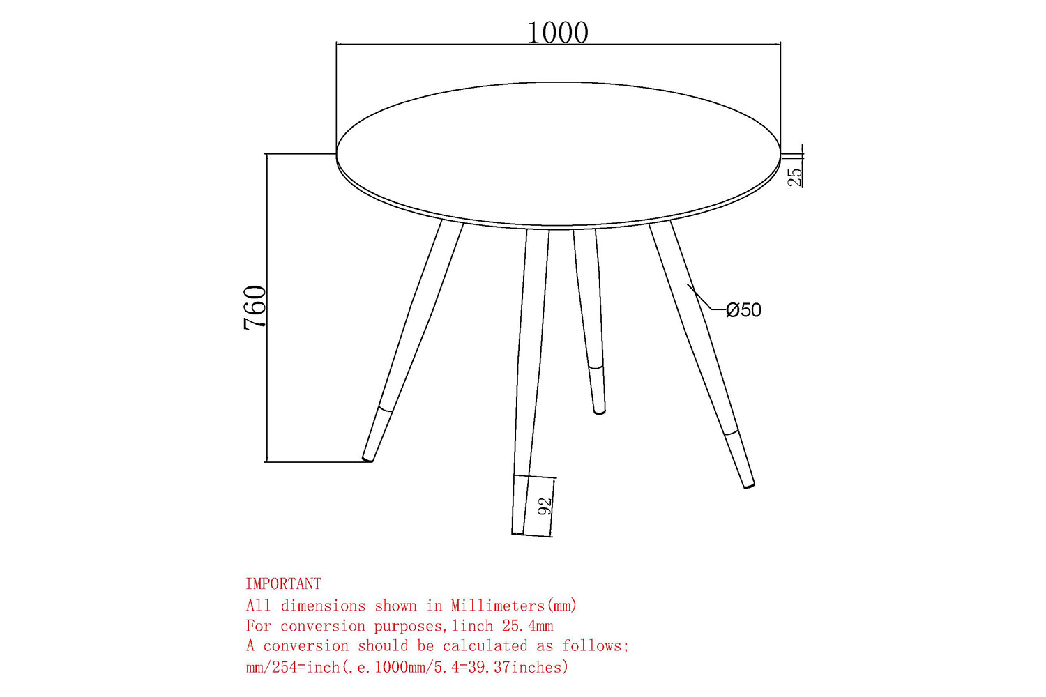 Worldwide Emery Round Dining Table - White Faux Marble/Black