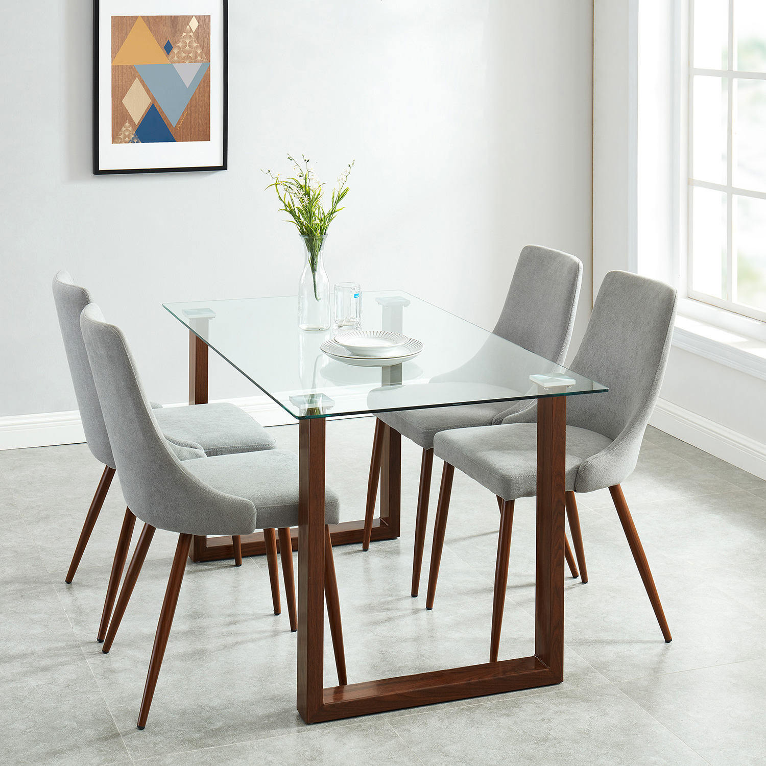 Worldwide Franco Rectangular Dining Table - Walnut