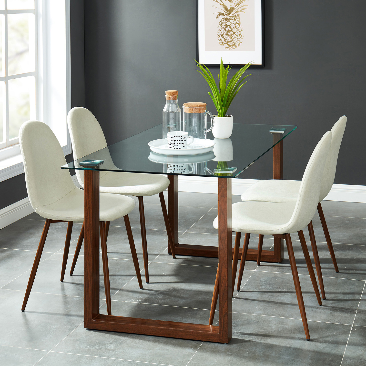 Worldwide Franco Rectangular Dining Table - Walnut