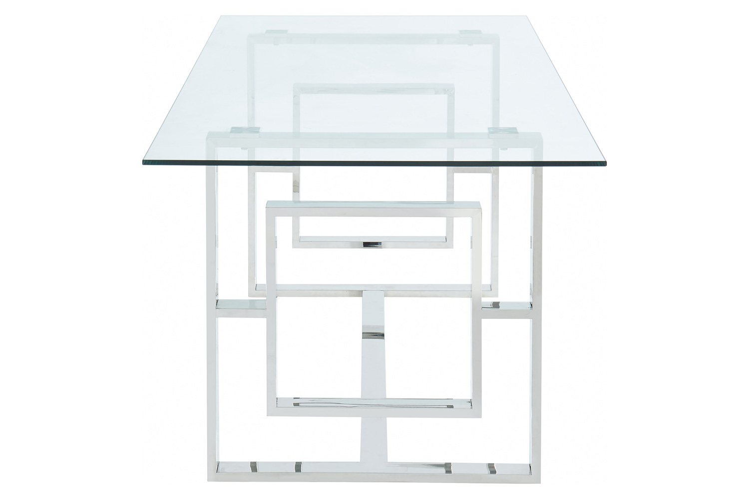 Worldwide Eros Rectangular Dining Table - Silver