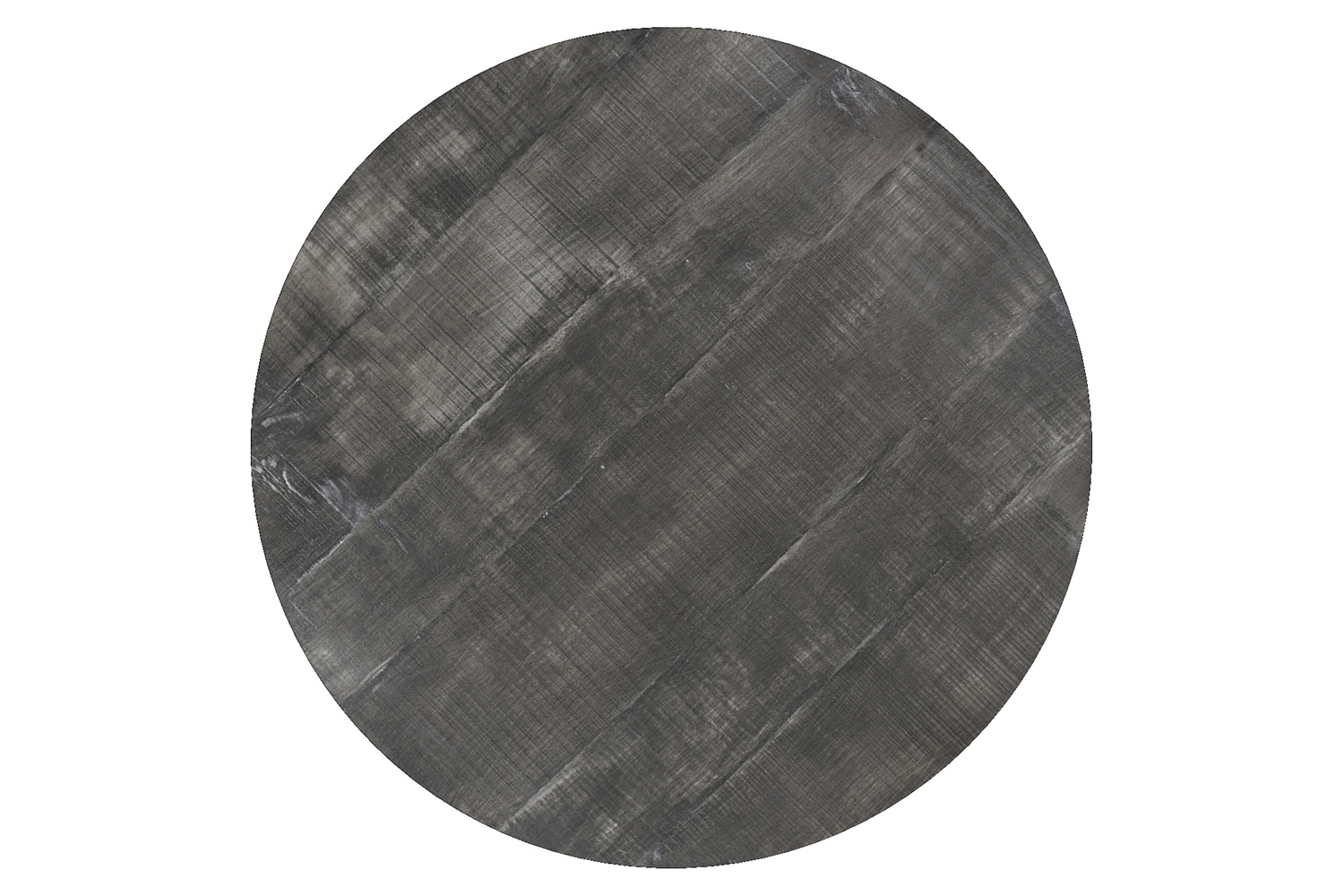 Worldwide Arhan Round Dining Table - Distressed Gray/Black