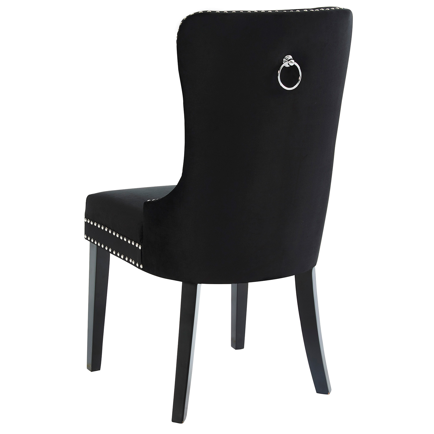 Worldwide Rizzo Side Chair Set of 2 - Black/Black