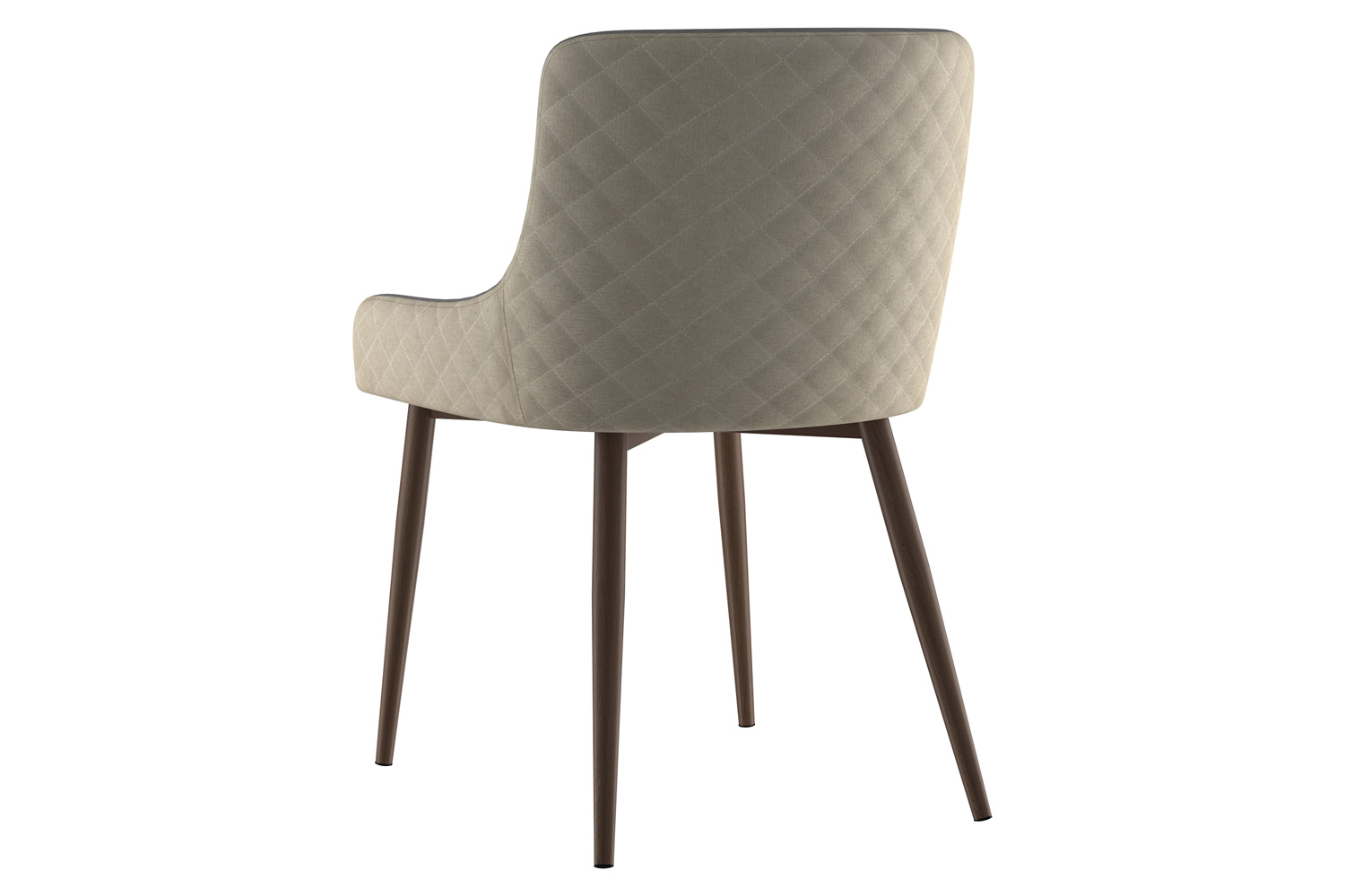 Worldwide Bianca Side Chair Set of 2 - Beige/Walnut