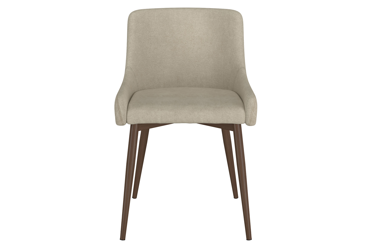 Worldwide Bianca Side Chair Set of 2 - Beige/Walnut