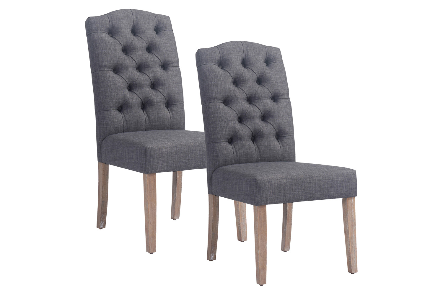 Worldwide Lucian Side Chair Set of 2 - Gray/Washed Gray