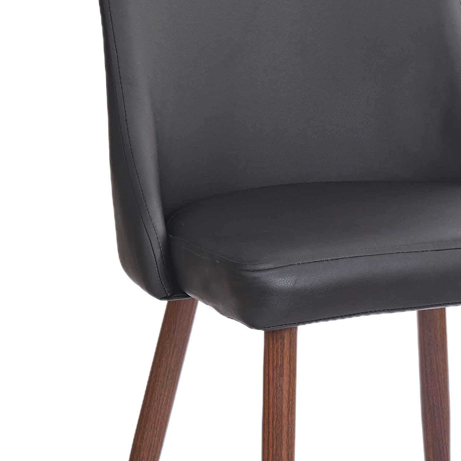 Worldwide Cora Side Chair Set of 2 - Black/Walnut