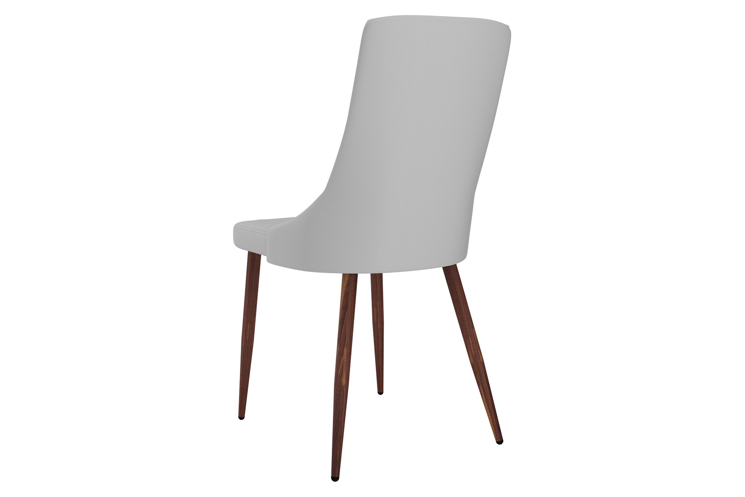 Worldwide™ Cora Side Chair Set of 2 - Light Gray/Walnut