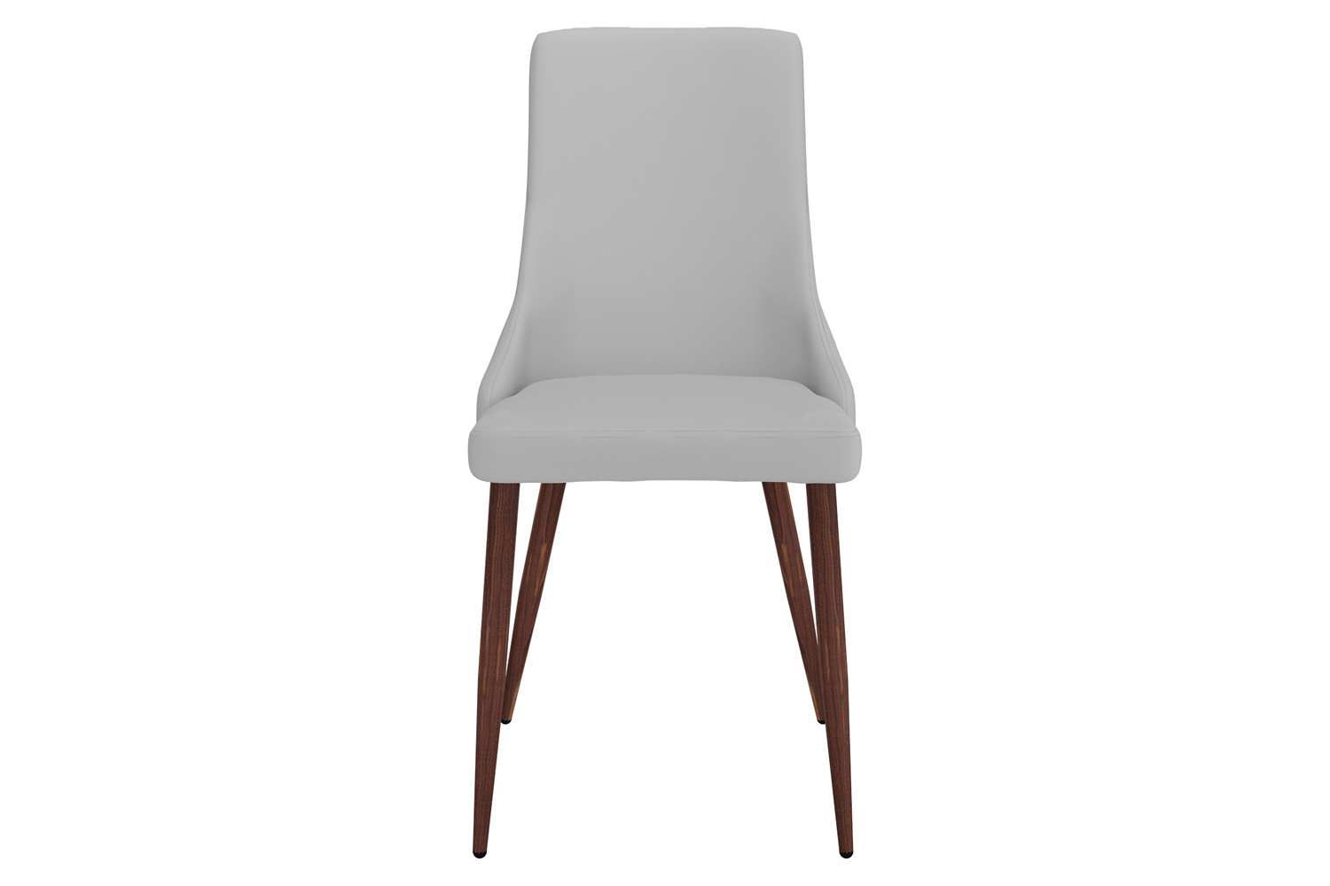 Worldwide™ Cora Side Chair Set of 2 - Light Gray/Walnut