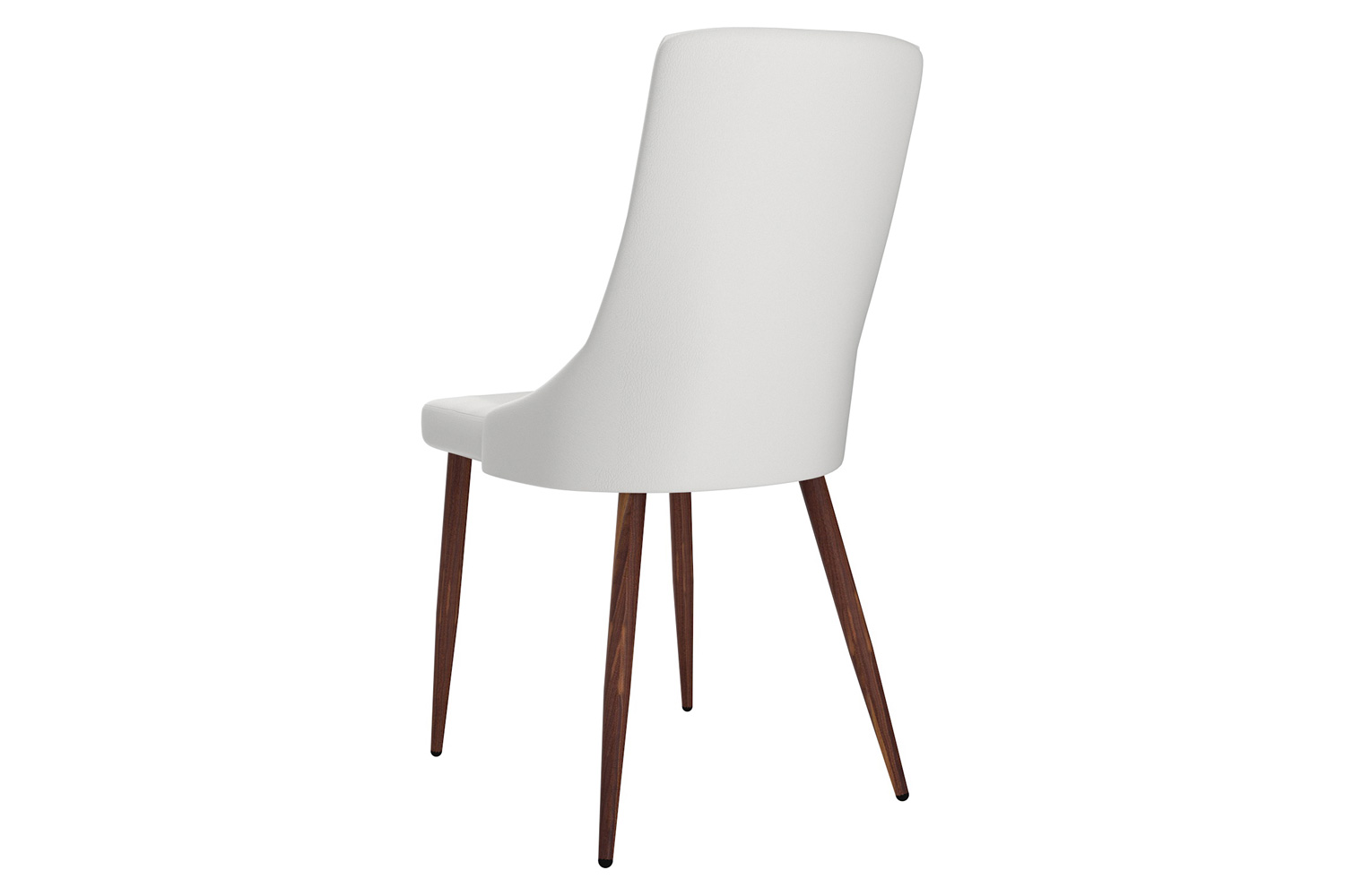 Worldwide Cora Side Chair Set of 2 - White/Walnut