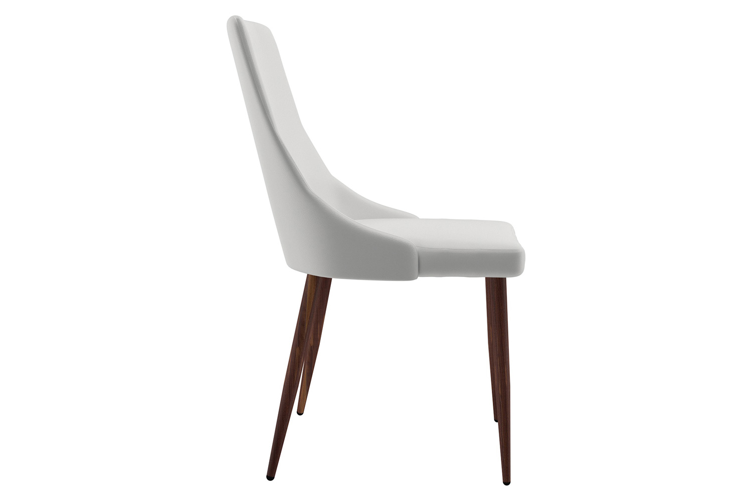 Worldwide Cora Side Chair Set of 2 - White/Walnut