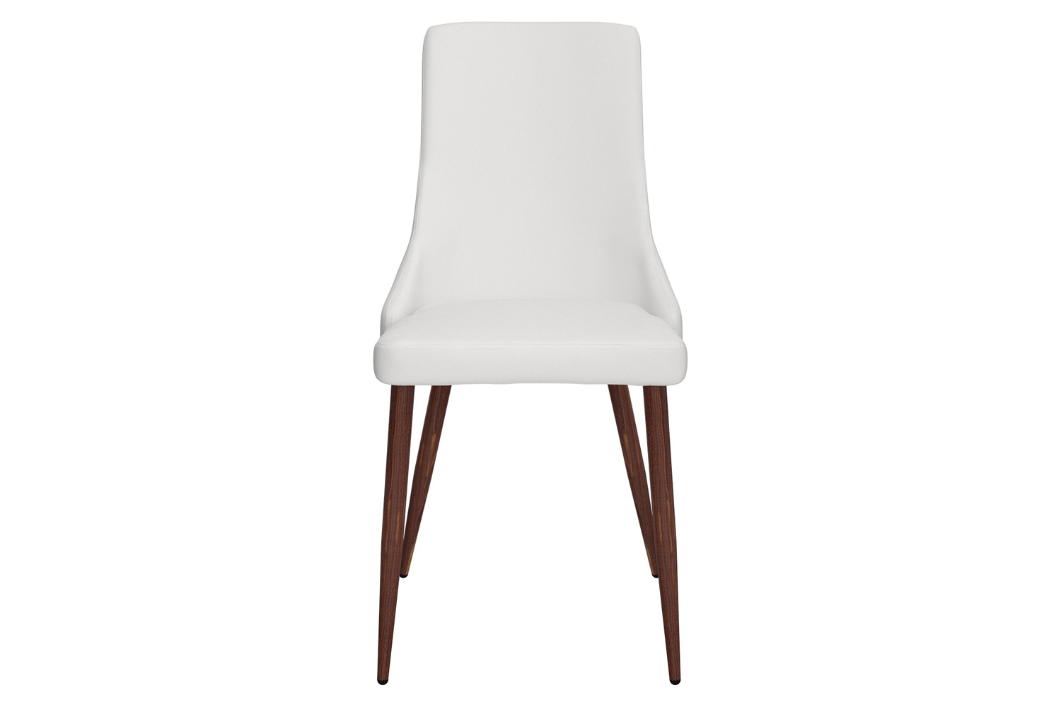 Worldwide Cora Side Chair Set of 2 - White/Walnut