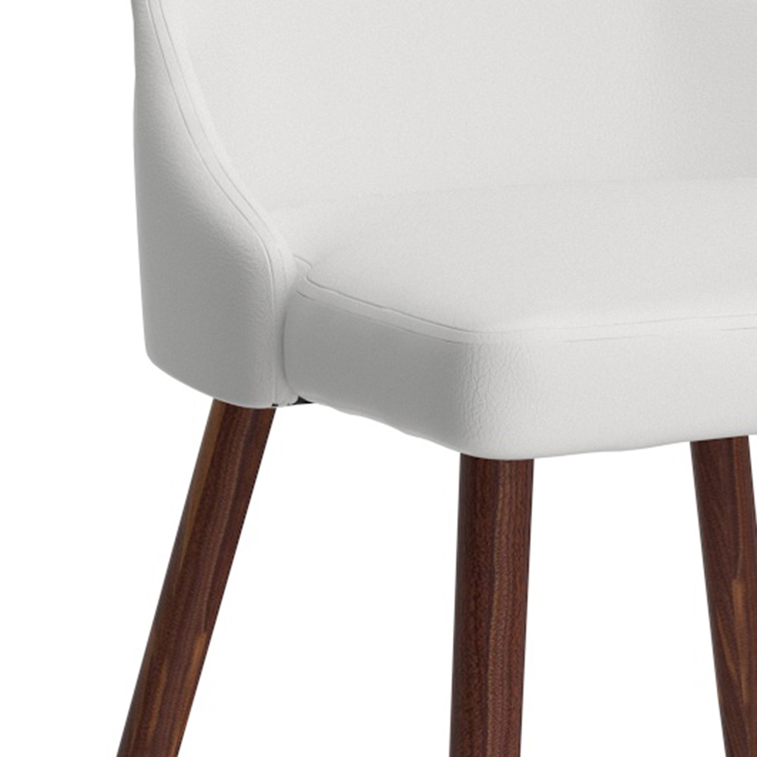 Worldwide Cora Side Chair Set of 2 - White/Walnut