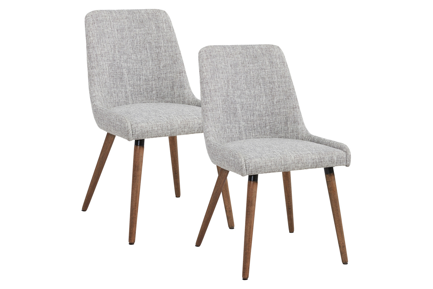 Worldwide Mia Side Chair Set of 2 - Light Gray/Gray