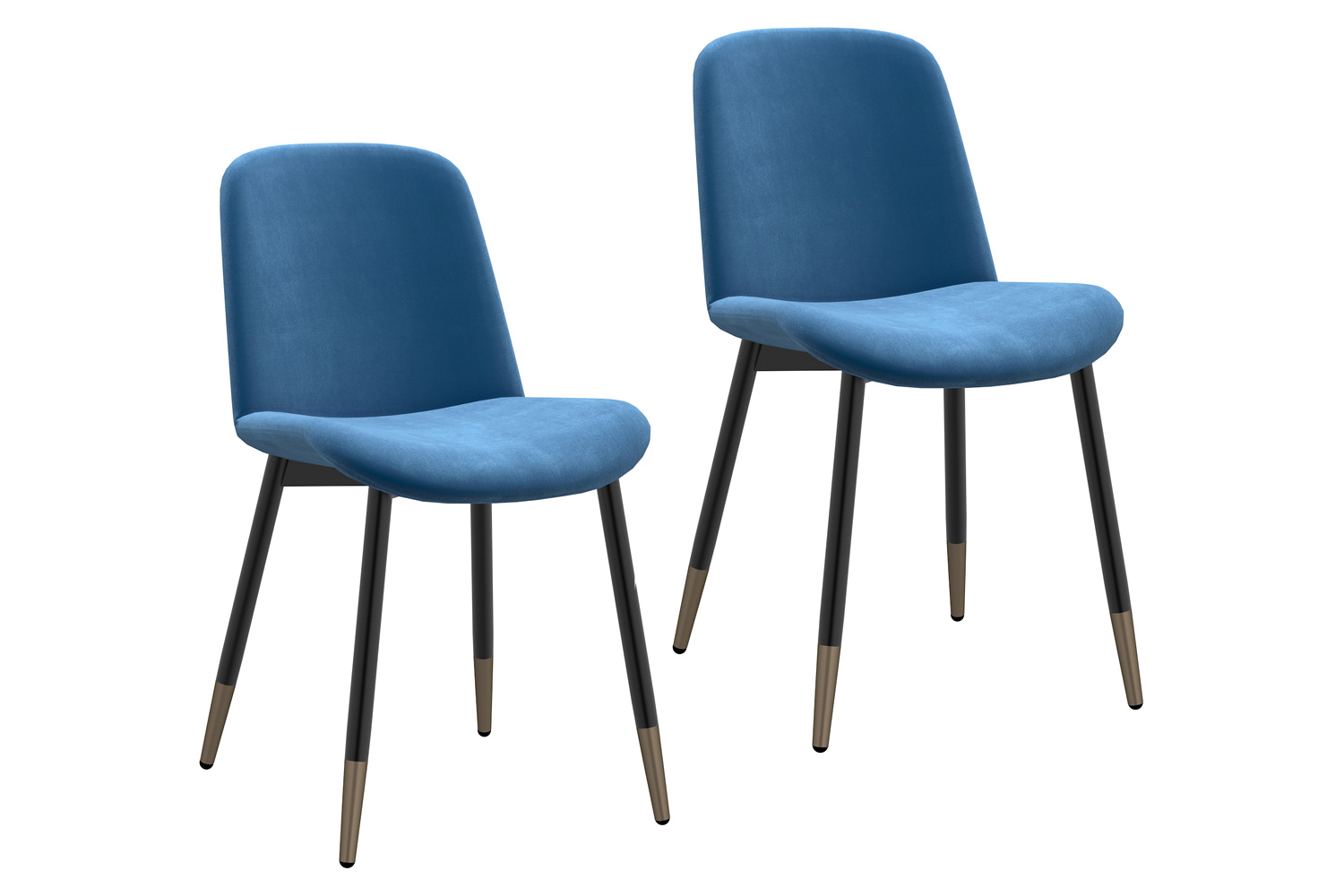 Worldwide Gabi Side Chair Set of 2 - Blue/Black