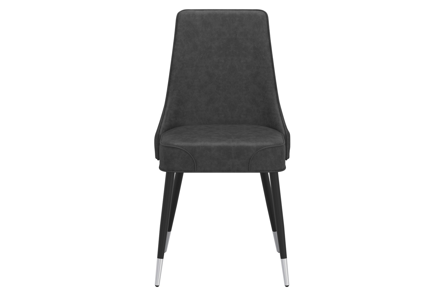 Worldwide Silvano Side Chair Set of 2 - Vintage Gray/Black