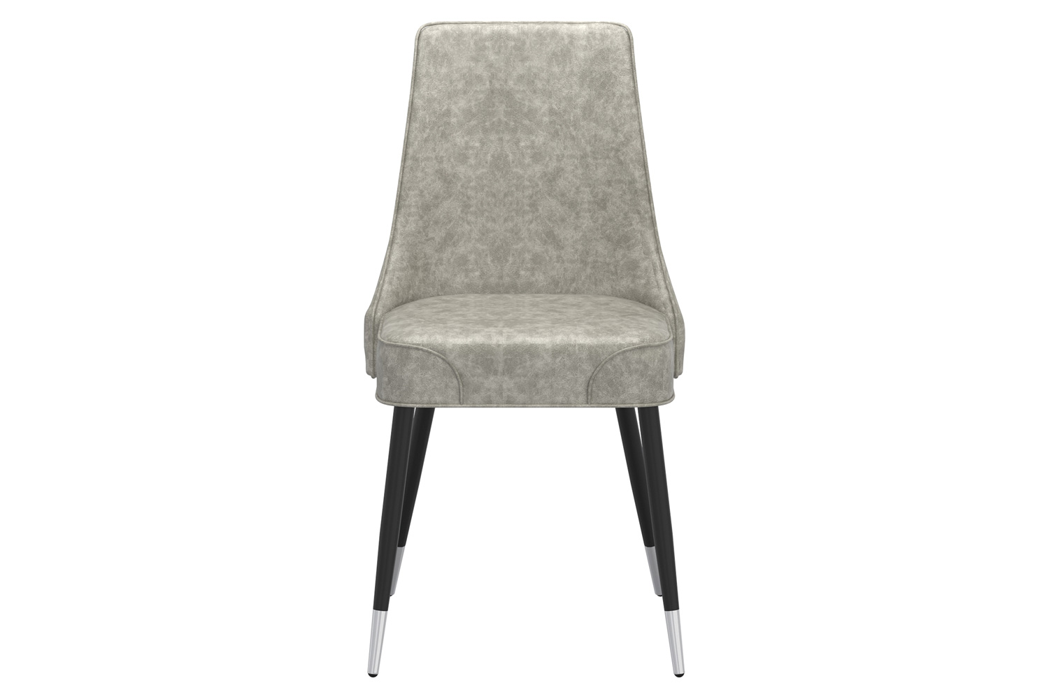 Worldwide Silvano Side Chair Set of 2 - Vintage Light Gray/Black