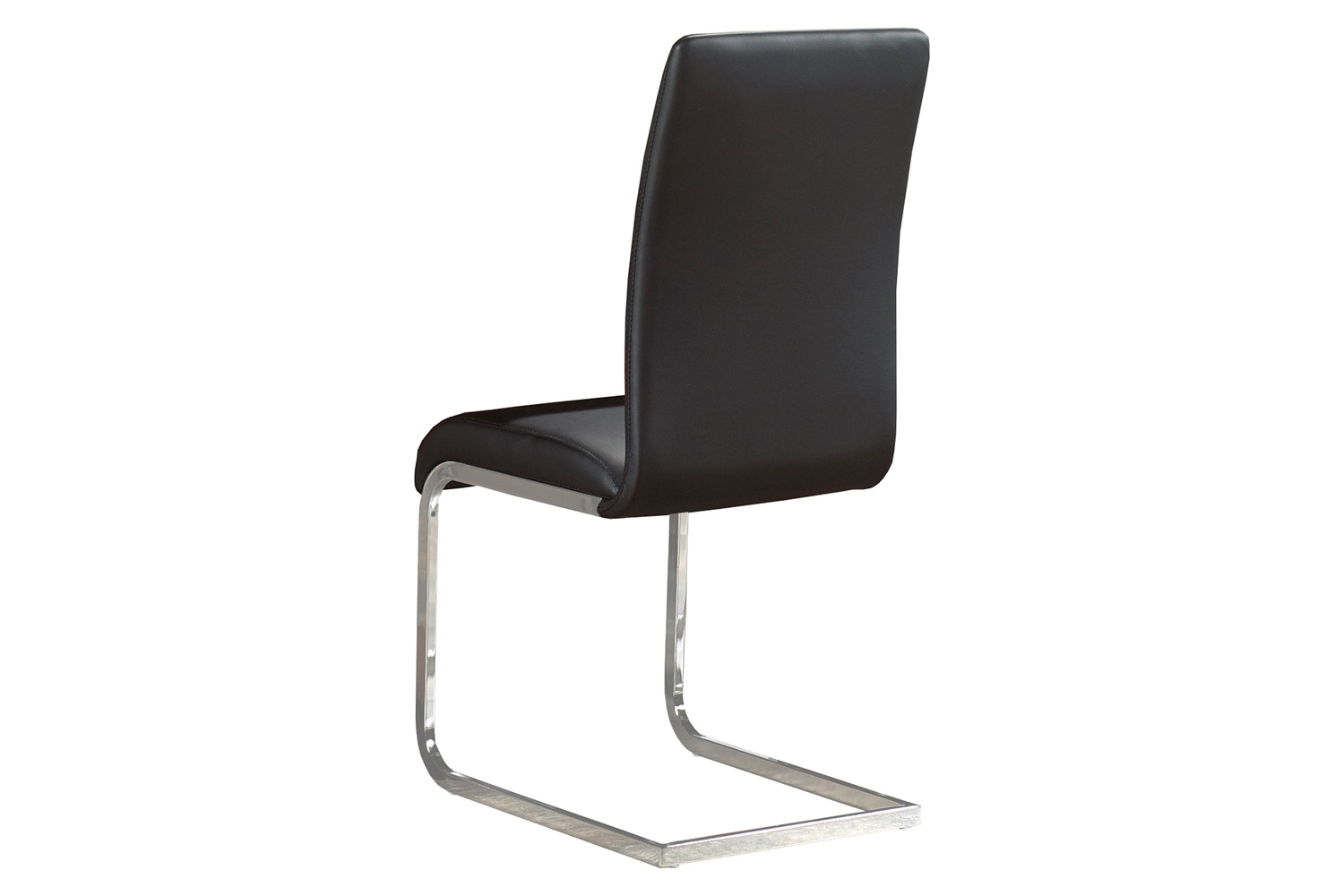 Worldwide™ Maxim Side Chair Set of 2 - Black/Chrome