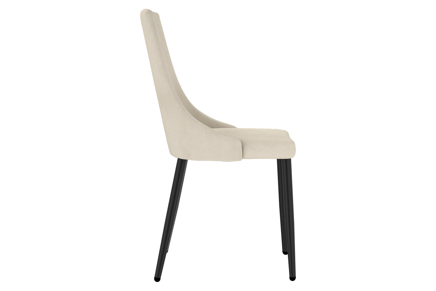 Worldwide Venice Side Chair Set of 2 - Beige/Black