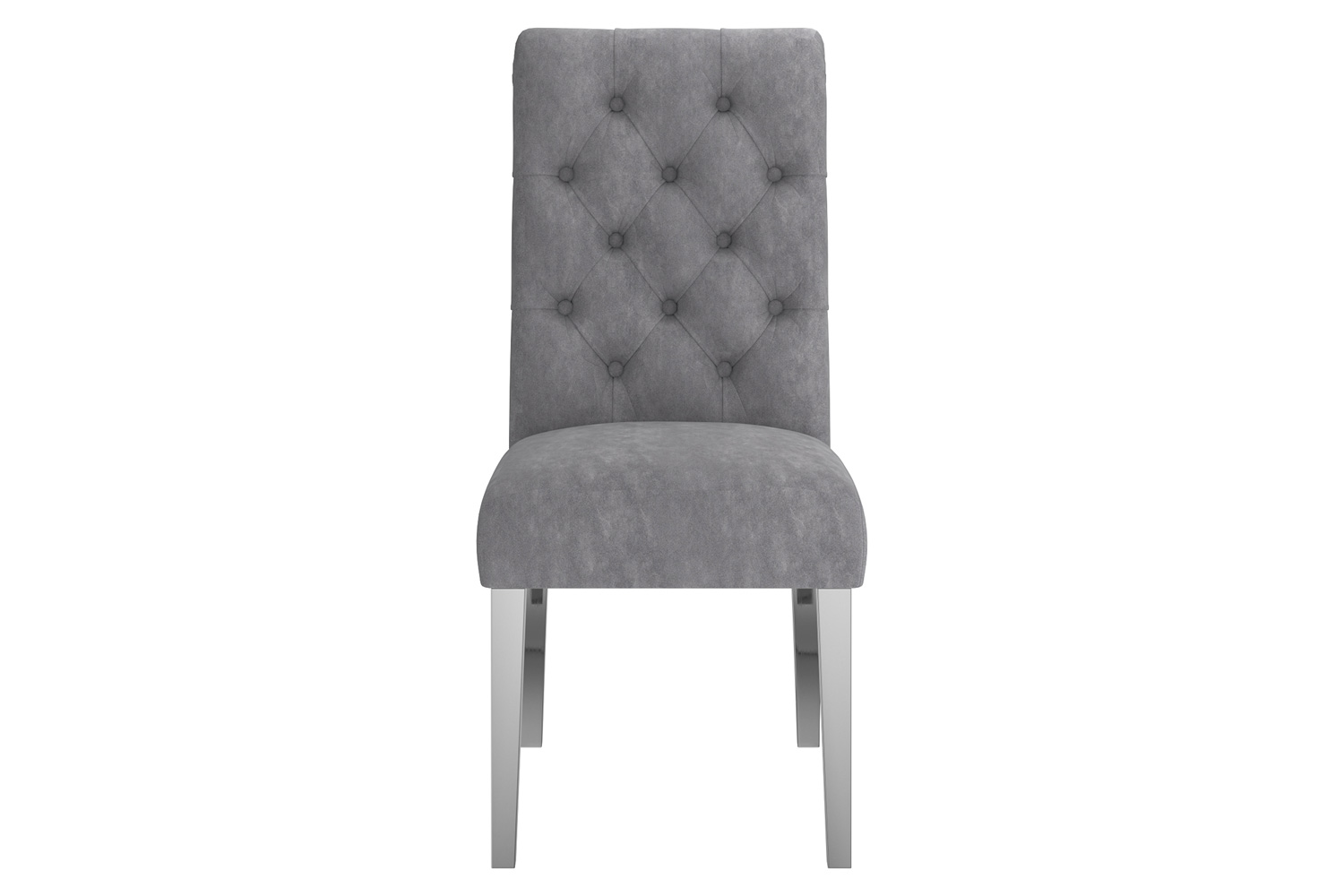 Worldwide Chloe Side Chair Set of 2 - Gray/Silver