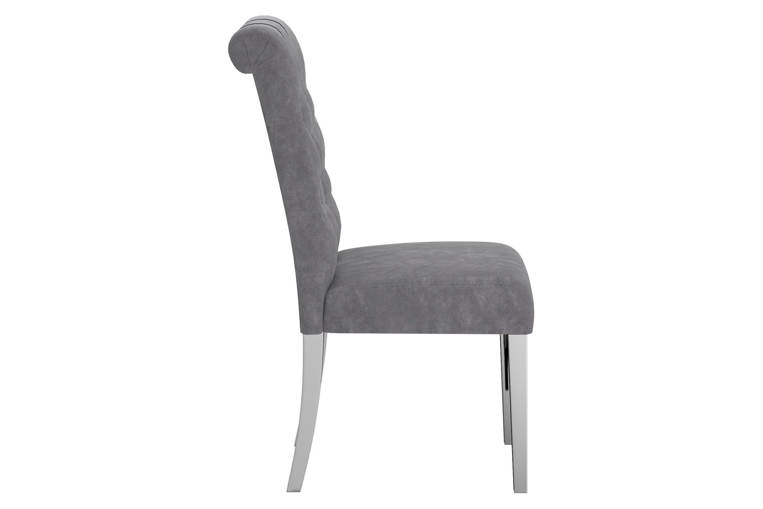 Worldwide Chloe Side Chair Set of 2 - Gray/Silver