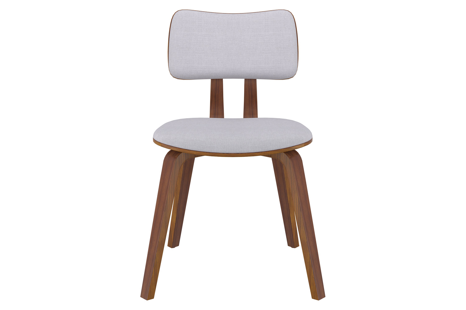 Worldwide Zuni Side Chair - Gray/Walnut