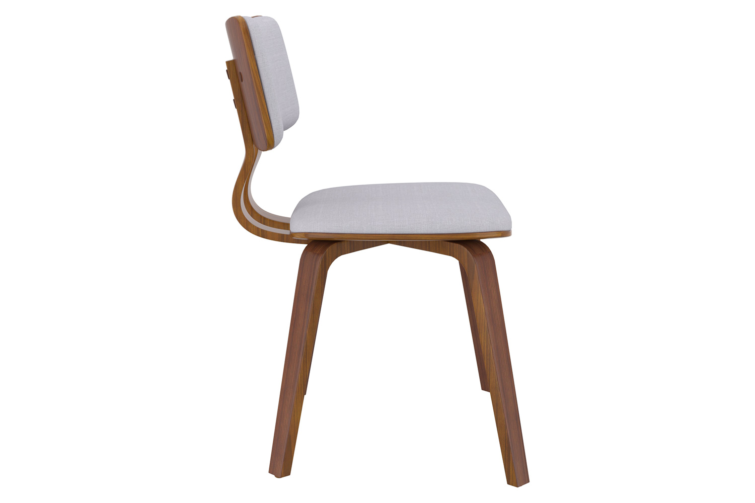 Worldwide Zuni Side Chair - Gray/Walnut