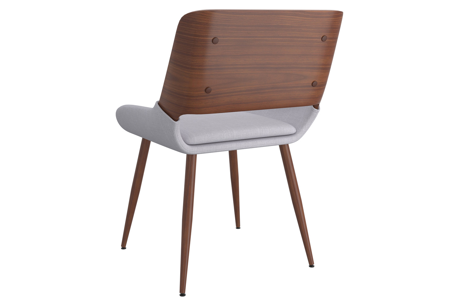 Worldwide Hudson Side Chair - Gray/Walnut