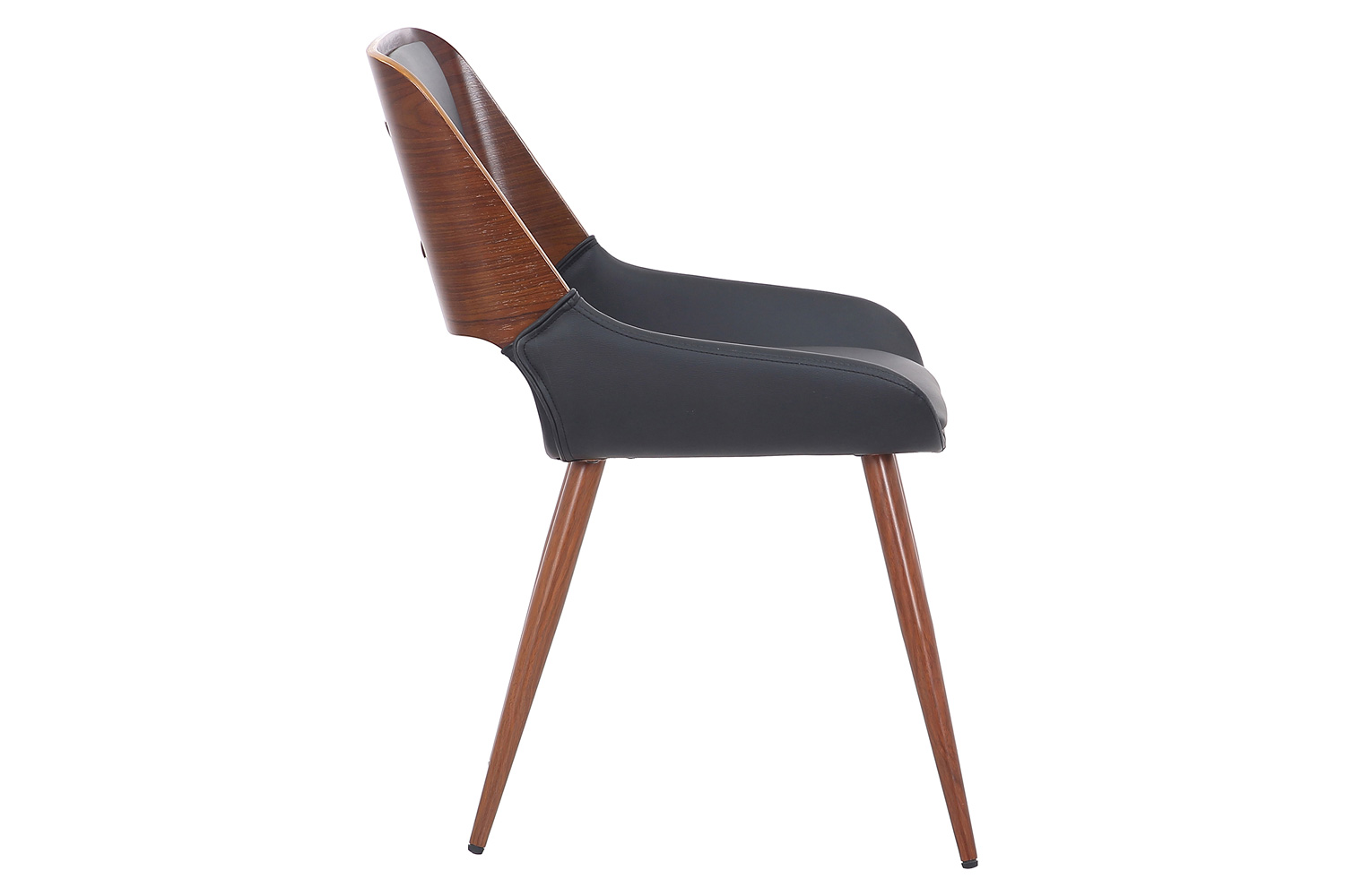 Worldwide Hudson Side Chair - Black/Walnut