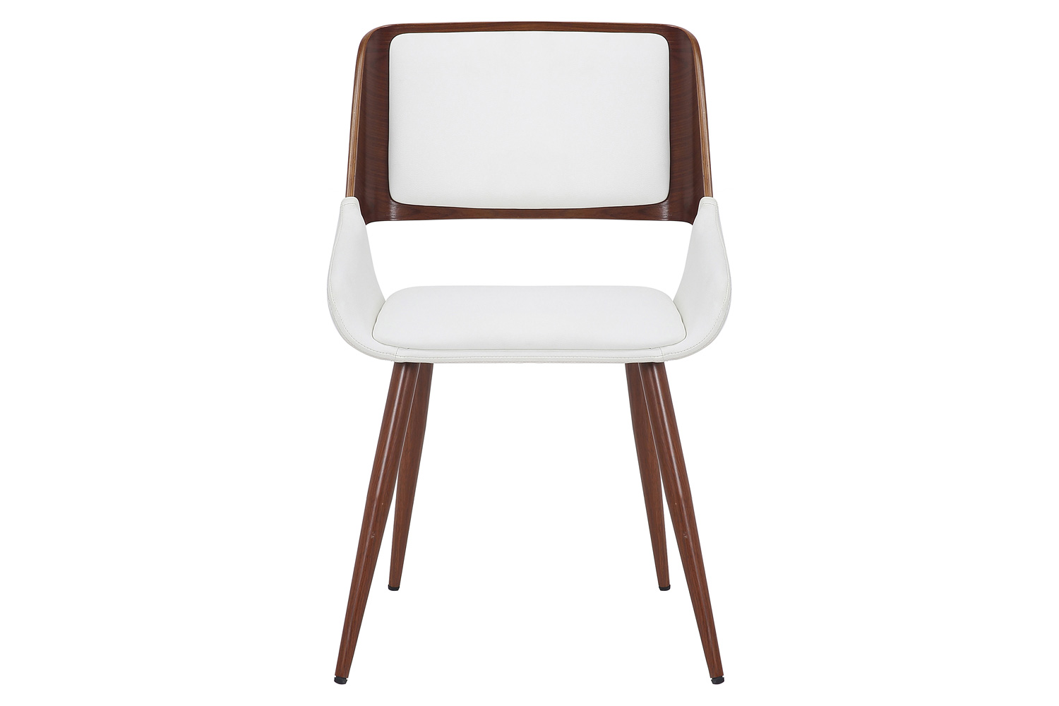 Worldwide Hudson Side Chair - White/Walnut