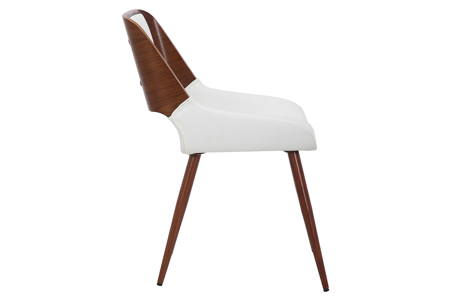 Worldwide Hudson Side Chair - White/Walnut