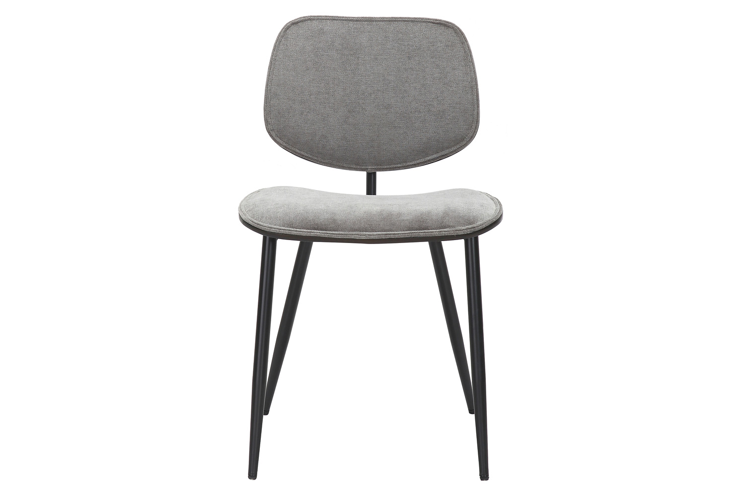 Worldwide Capri Side Chair Set of 2 - Light Gray/Walnut/Black