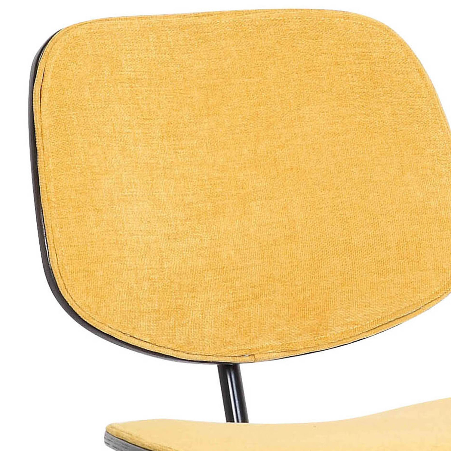 Worldwide Capri Side Chair Set of 2 - Mustard/Walnut/Black