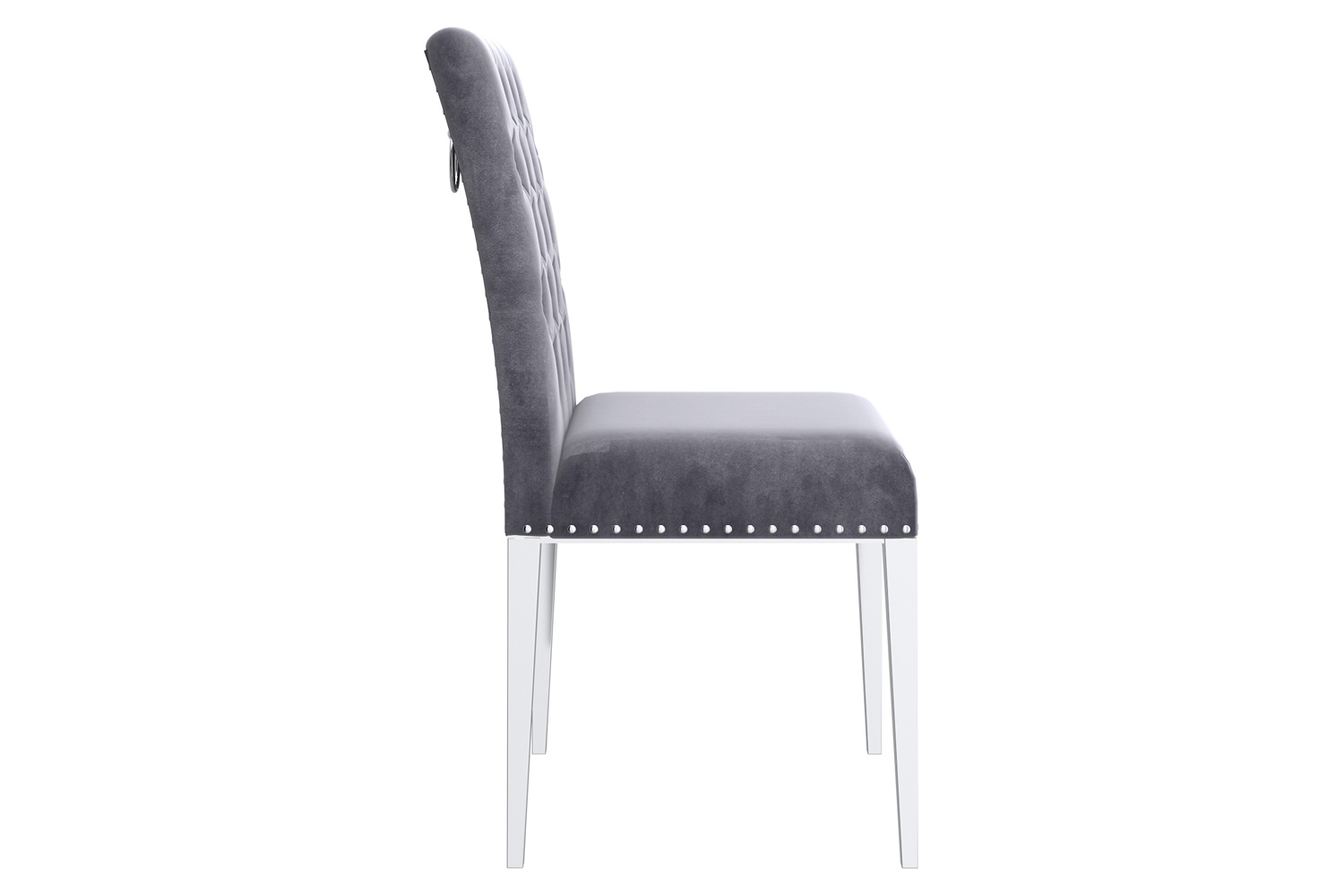 Worldwide Azul Side Chair Set of 2 - Gray/Silver