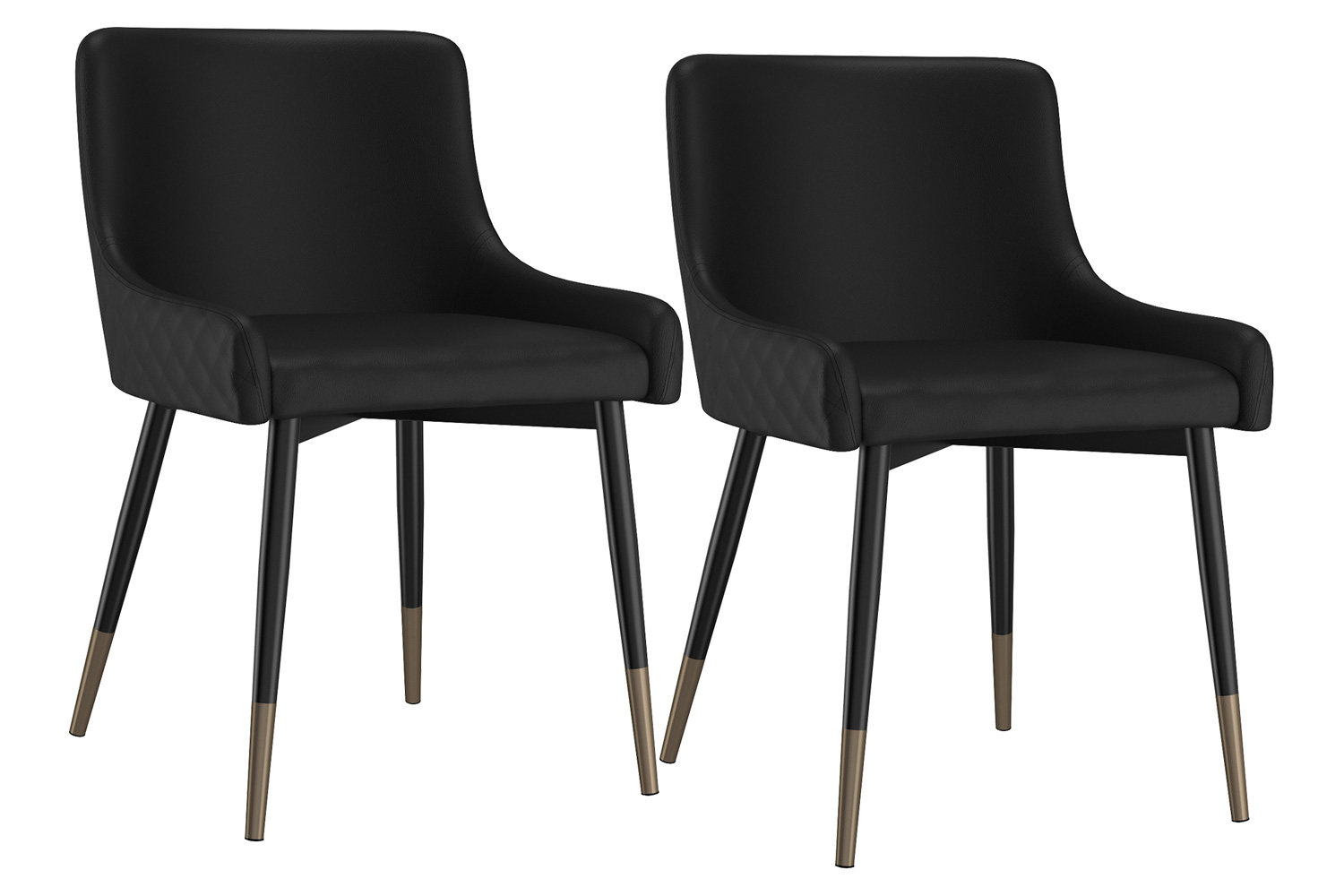 Worldwide Xander Side Chair Set of 2 - Black