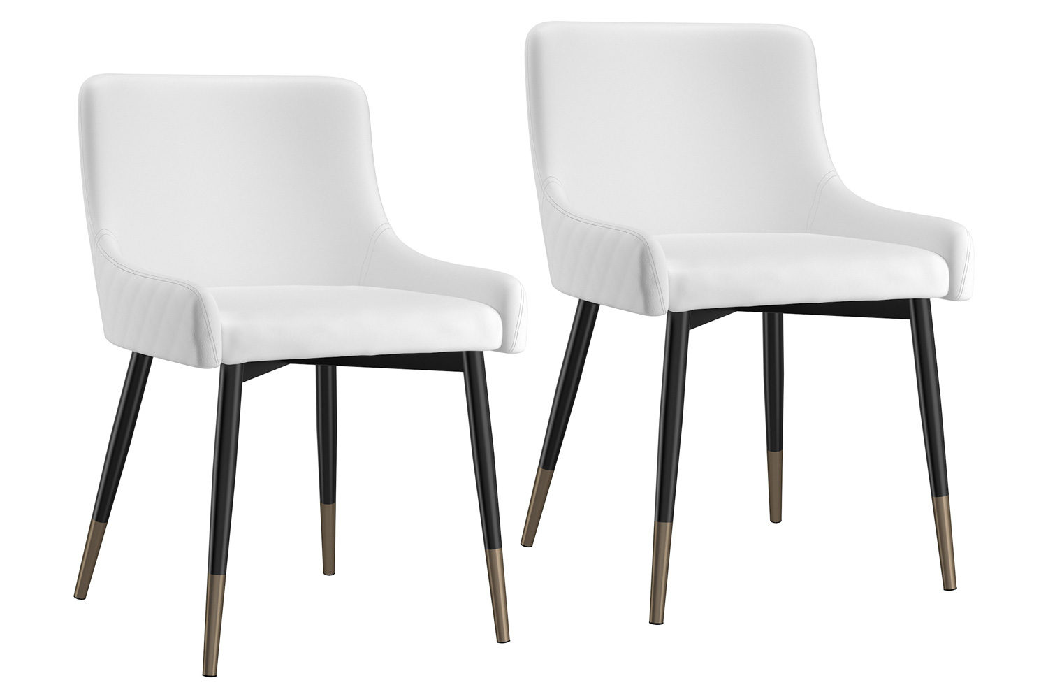 Worldwide Xander Side Chair Set of 2 - White/Black