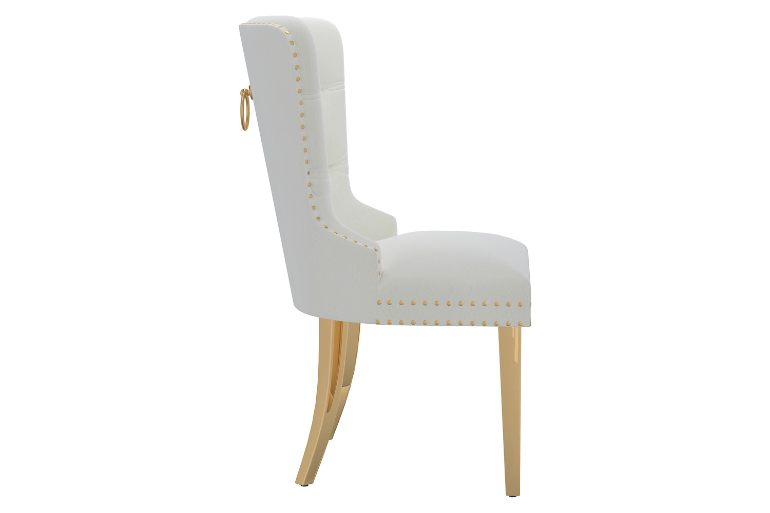 Worldwide Mizal Side Chair Set of 2 - Ivory/Gold