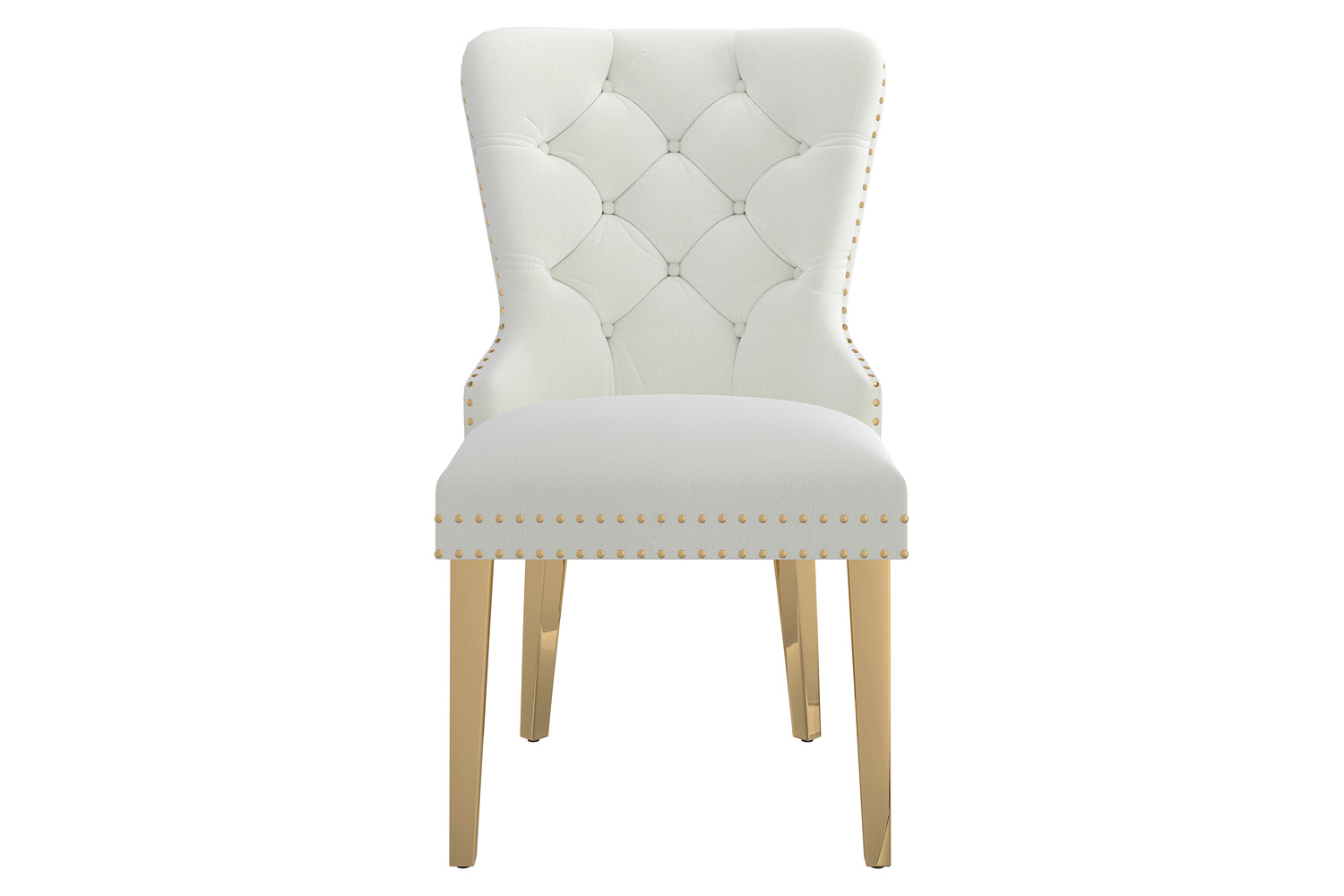 Worldwide Mizal Side Chair Set of 2 - Ivory/Gold