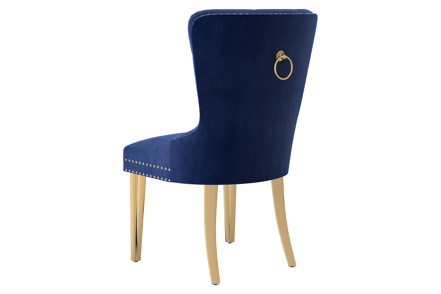 Worldwide Mizal Side Chair Set of 2 - Navy/Gold