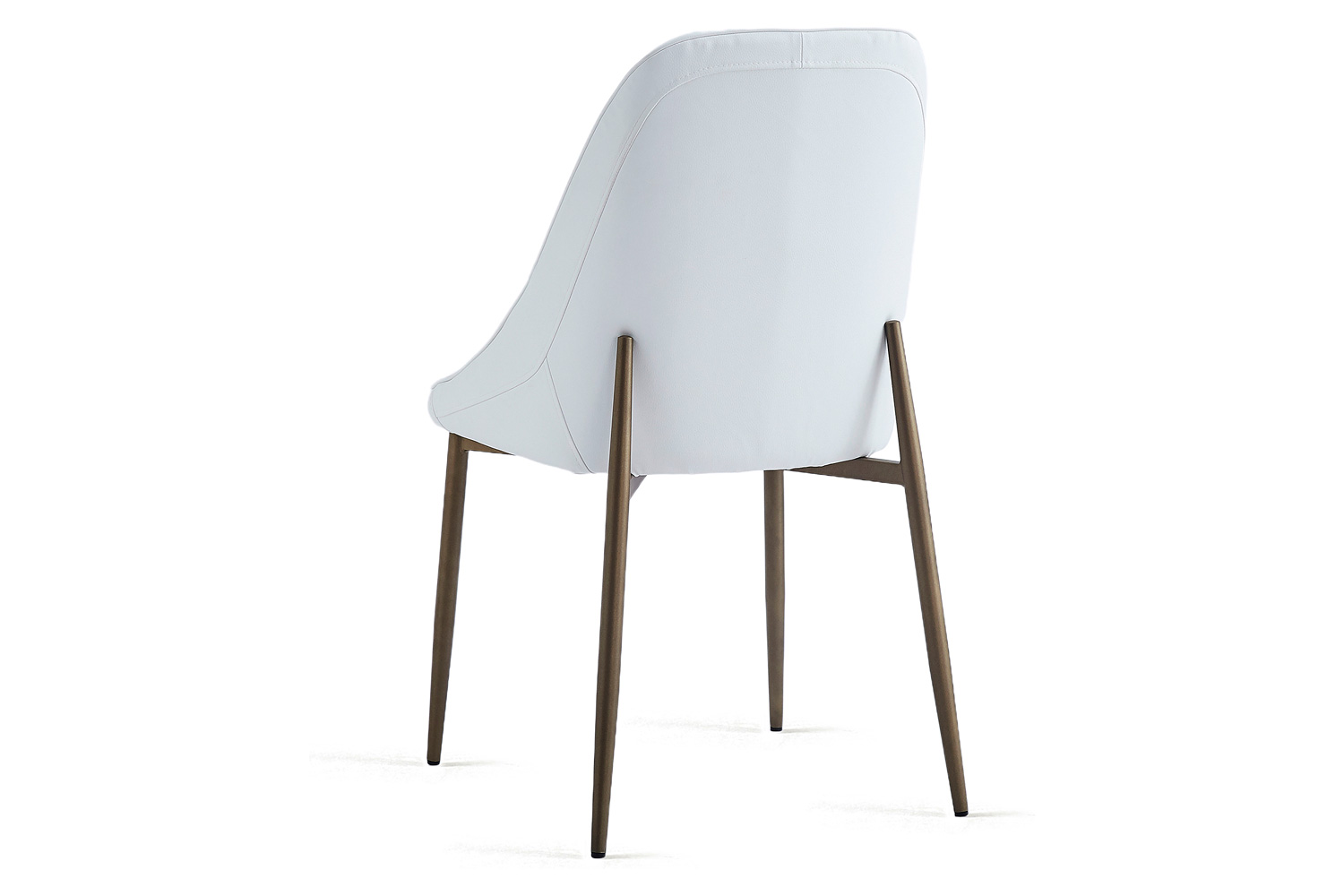 Worldwide Cleo Side Chair Set of 2 - White/Aged Gold