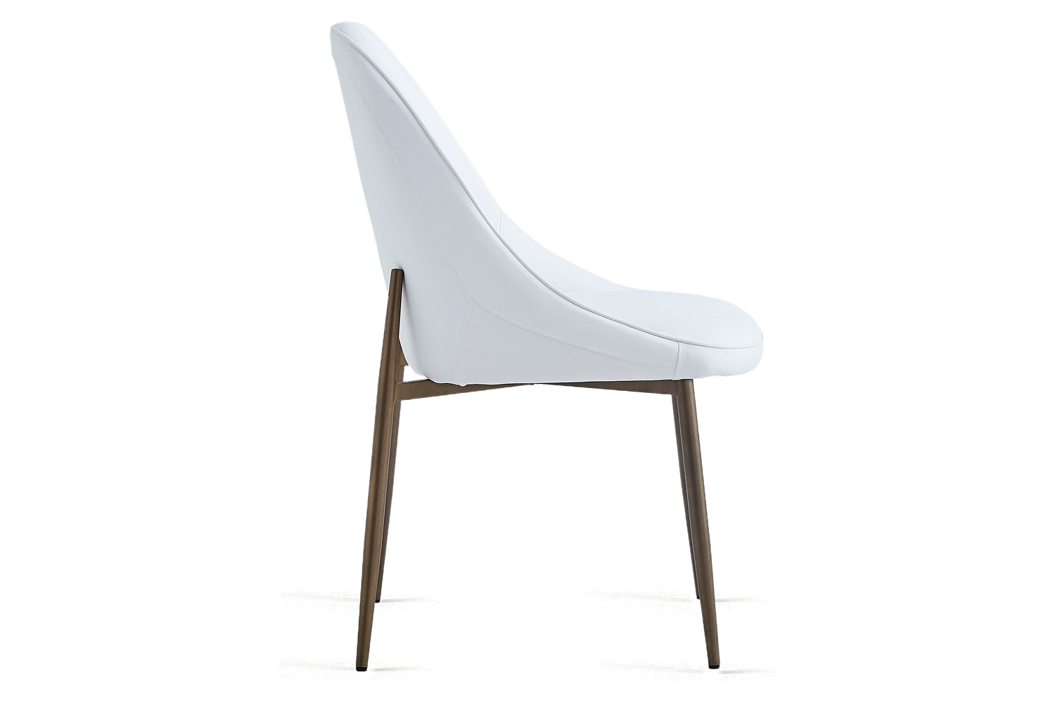 Worldwide Cleo Side Chair Set of 2 - White/Aged Gold